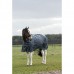 Nepromokavá deka  na koně podšitá fleesem v modré barvě, prodlouženým krkem a velikost 125cm od značky Horze, výprodej